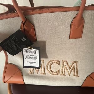 MCM Munchen Canvas & Leather Tote